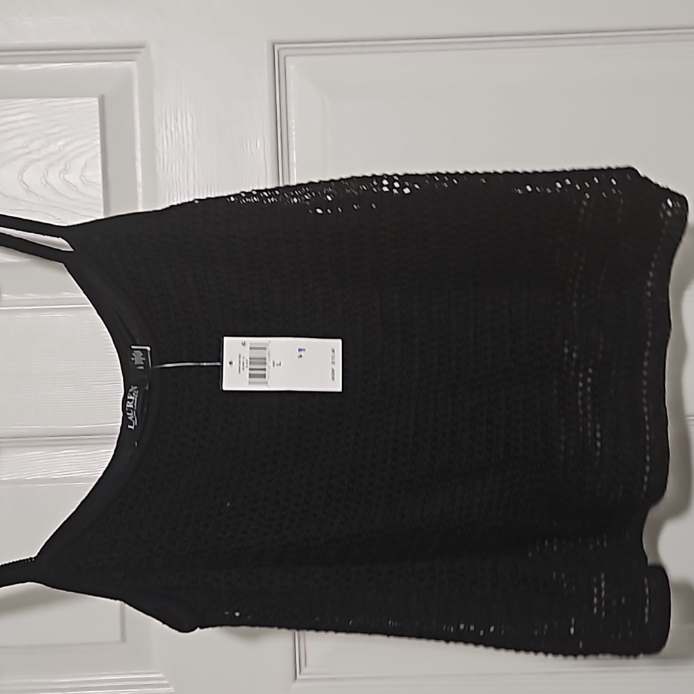 Black Knit Spaghetti Strap Tank Top - Picture 5 of 5